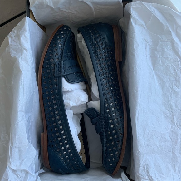 JCrew Collins Woven Navy Loafers size 10M - Picture 8 of 12